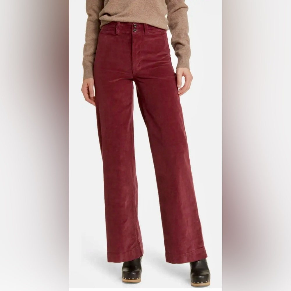 Faherty Wide-leg Corduroy Pants Women’s Size 27